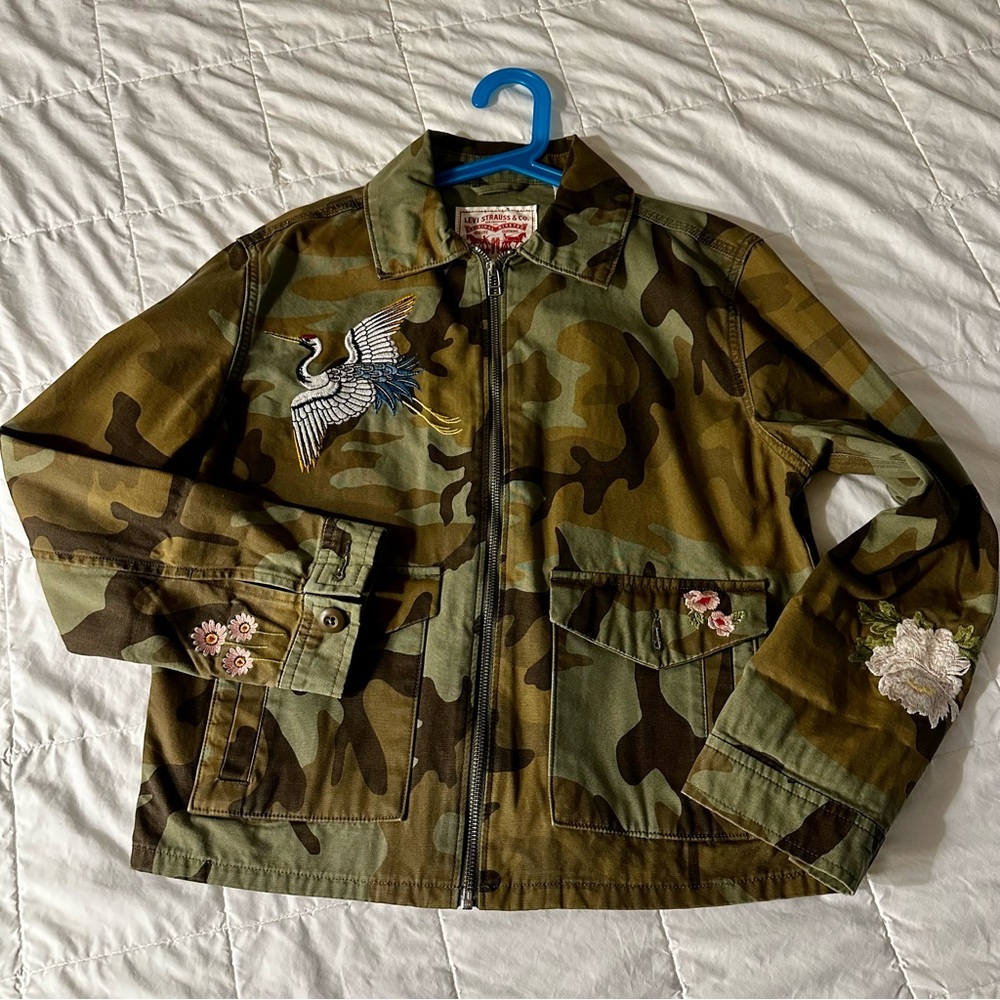 Levi’s Camo Coach Jacket with Embroidery